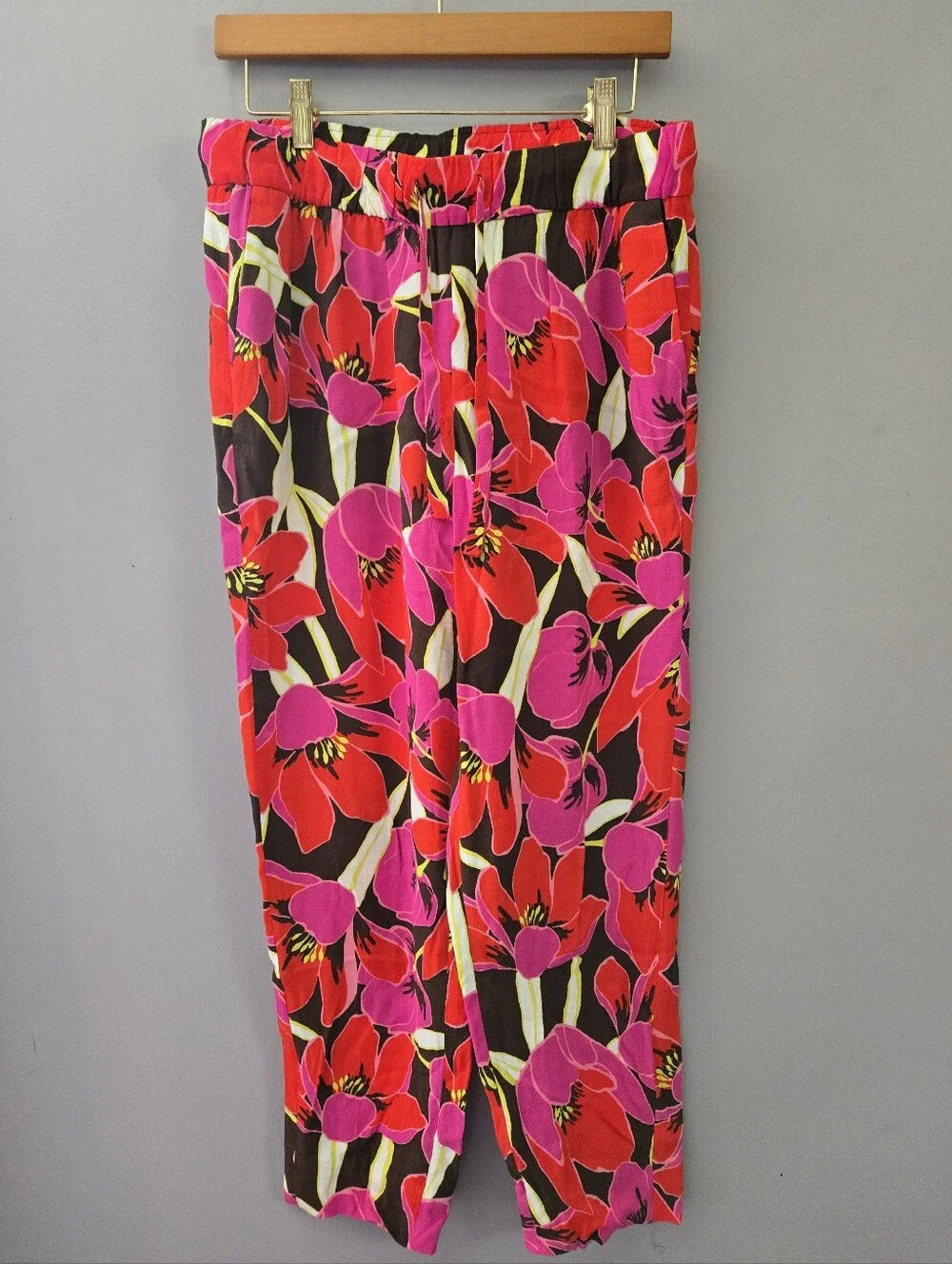 Kate Spade Tropical Hutton Cropped Ankle Lounge Pants Floral Size 6
